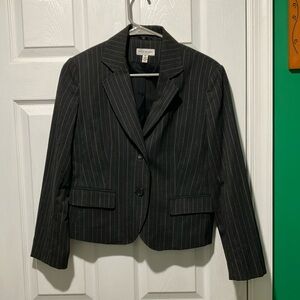 David brooks 6p charcoal grey & pink pin stripe blazer jacket old money boss